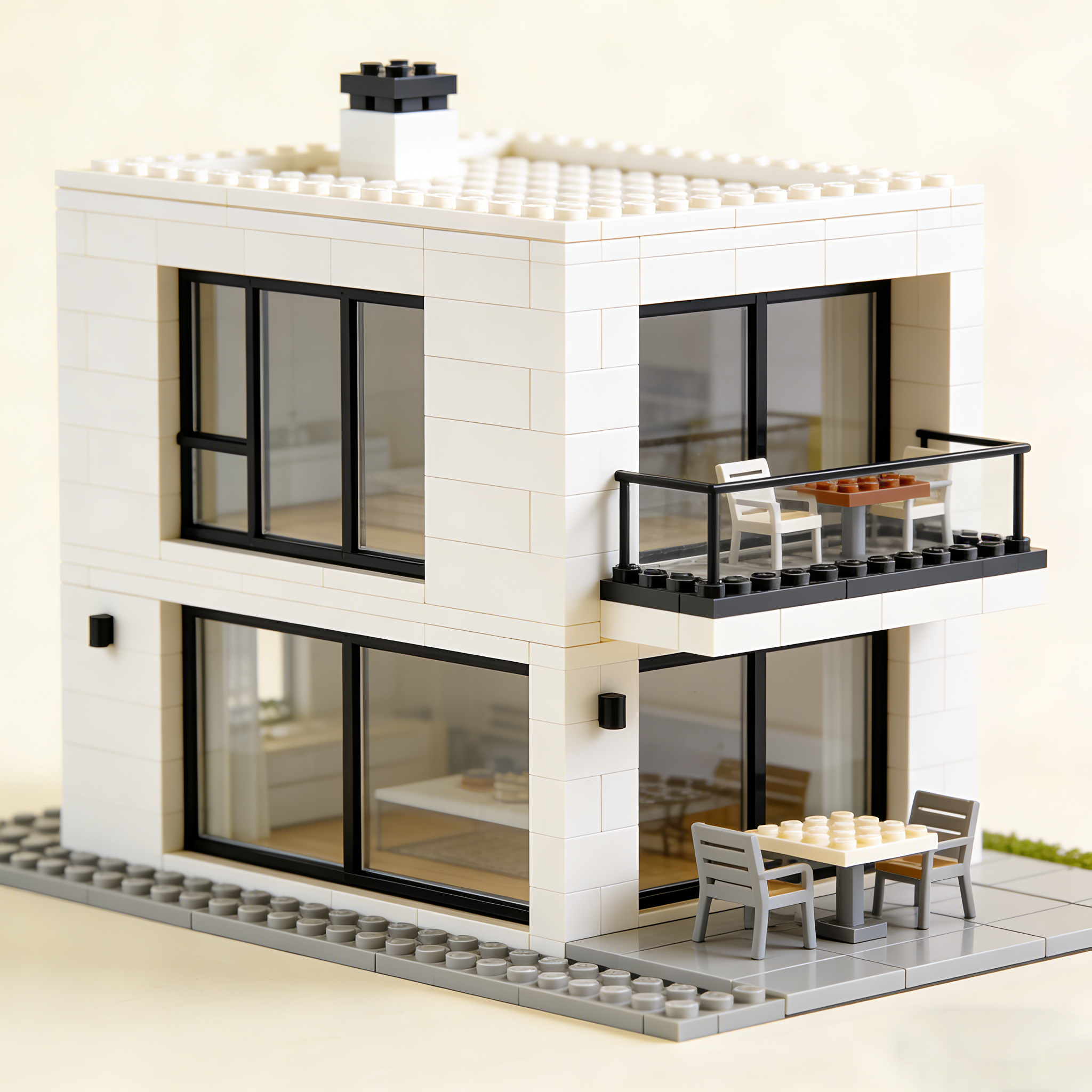 Modern Minimalist Villa Building Set